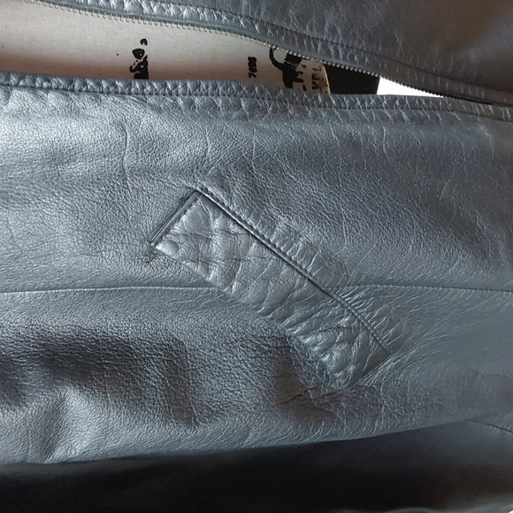 Lauren Ralph Lauren- Womens Black Leather luxury Coat Minimalist Neutral Sz.1X - Picture 6 of 12